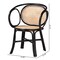 Baxton Studio Palesa Modern Bohemian Two-Tone Black and  Natural Brown Rattan Dining Chair 232-13394-ZORO - alternate 9